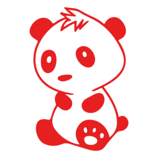Baby Panda Decal (Red)